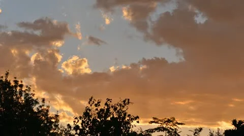 Nature. clouds at sunset in timelapse Stock Footage 20731546