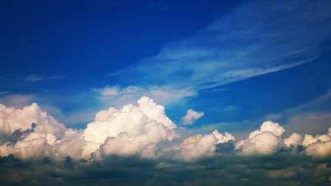 Nature cloudscape cumulus clouds rolling on sunset time-lapse Vídeo Stock 243900084