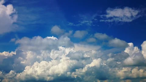 Nature cloudscape cumulus clouds rolling on sunset time-lapse 스톡 동영상 244462732