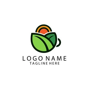 Nature coffee logo design vector Stock Illustration