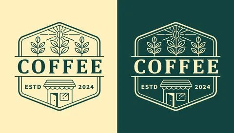 Nature coffee vector design template Stock Illustration