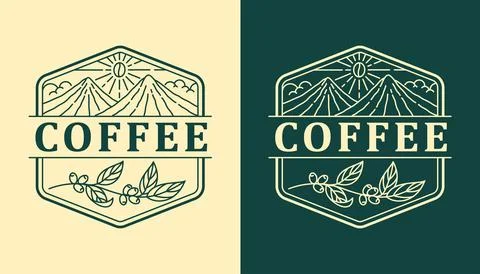 Nature coffee vector design template Stock-Illustration