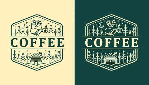 Nature coffee vector design template Stock-Illustration