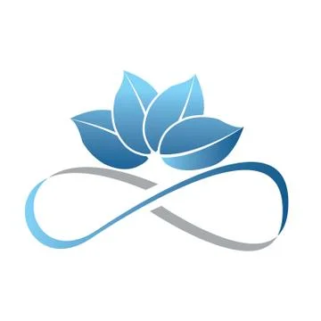 Nature concept of infinity logo design vector illustrations 스톡 일러스트
