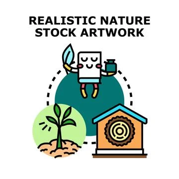Nature creating stock artwork concept vector illustration Stock Illustration