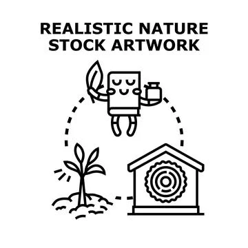 Nature creating stock artwork concept vector illustration Stock Illustration