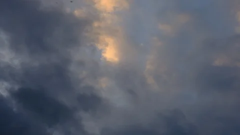 Nature dark huge cloud sky black stormy cloud motion big stormy rain Stock Footage 115648817
