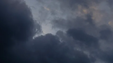 Nature dark huge cloud sky black stormy cloud motion big stormy rain day Stock Footage 115651036