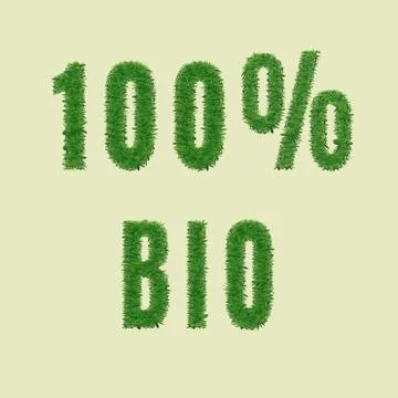 Nature design. 100 BIO Stock Illustration