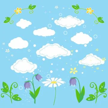 Nature design elements Stock Illustration