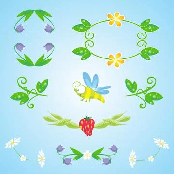 Nature design elements イラスト素材