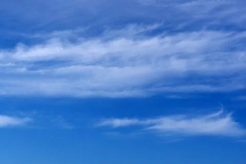 Nature design white cloud under blue sky . Stock Photos
