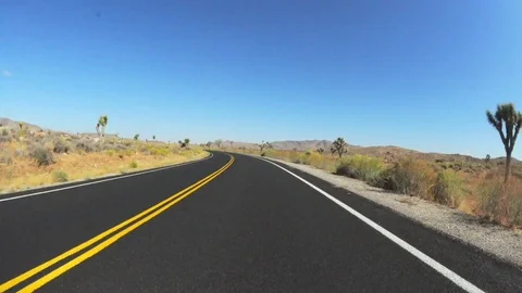 Nature drive through barren land Stock Footage 74091553