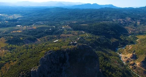 Nature Drone Shot at Sunset Stock Footage 130082550