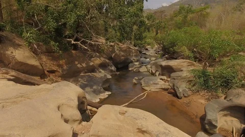 Nature with drought Stock Footage 91281354
