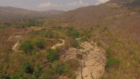 Nature with drought Stock Footage 91281484