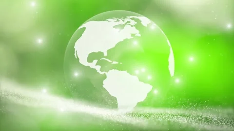 Nature earth globe sphere seamless looping bokeh lights Stock Footage 337191193
