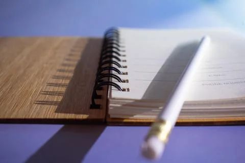 Nature Embrace Capturing Thoughts in a Rustic Notes Journal. Foto stock