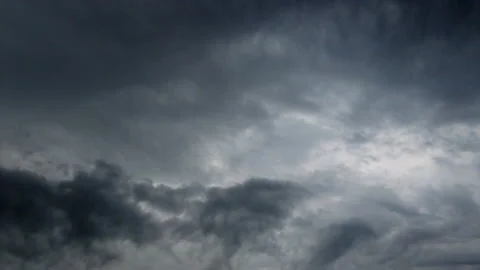 Nature Environment Dark huge cloud sky black stormy cloud motion big stormy rain Stock Footage 199244079