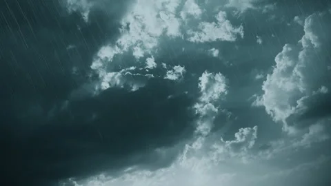 Nature Environment Dark huge cloud sky black stormy Stock Footage 302485116