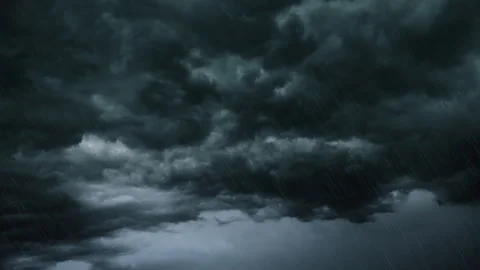 Nature Environment Dark huge cloud sky black stormy Stock Footage 302485229