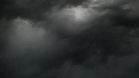 Nature Environment Dark huge cloud sky black stormy Stock Footage 302485236