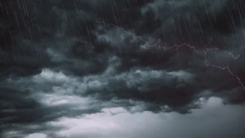 Nature Environment Dark huge cloud sky black stormy Stock Footage 302485295