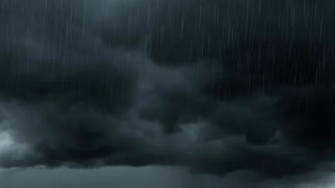 Nature Environment Dark huge cloud sky black stormy Video stock 302485313