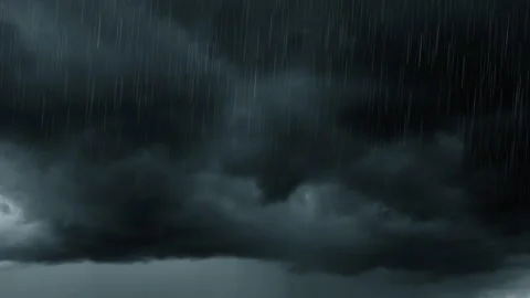 Nature Environment Dark huge cloud sky black stormy Stock-Footage 302485321