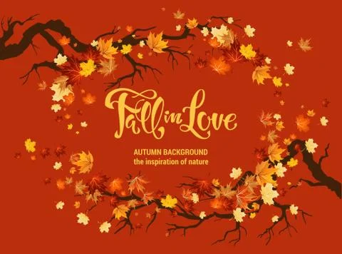 Nature fall template for design Stock Illustration