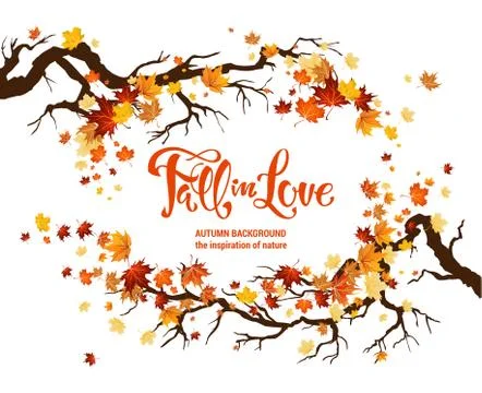 Nature fall template Stock Illustration