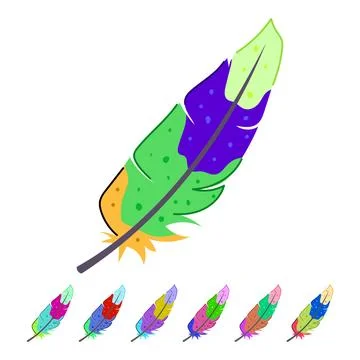 Nature feather exotic bird vector cartoon graphic Ilustración de archivo