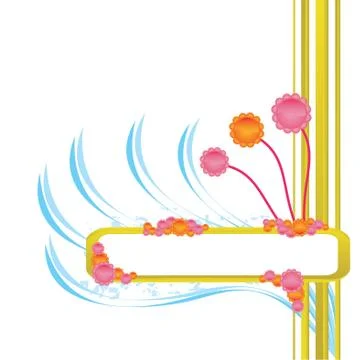 Nature floral frame with copyspace, vector illustration Illustrazione stock