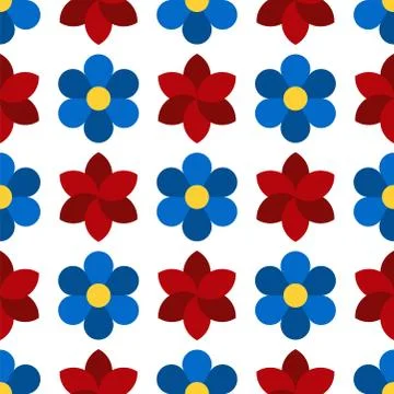 Nature flower illustration seamless pattern background floral summer vector Stock Illustration