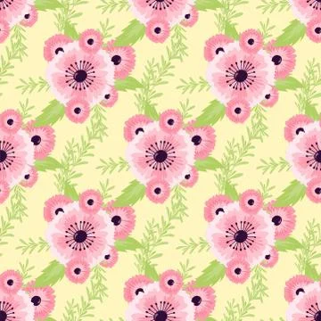 Nature flower illustration seamless pattern background floral summer vector 스톡 일러스트