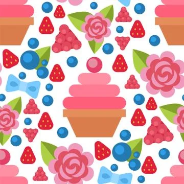 Nature flower illustration seamless pattern background floral summer vector Stock Illustration