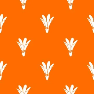 Nature flower pattern vector orange Illustrazione stock