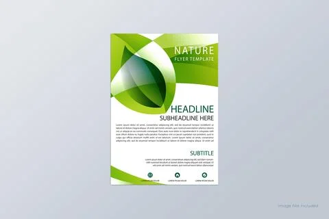 Nature flyer template with modern pro vector design Stockillustratie