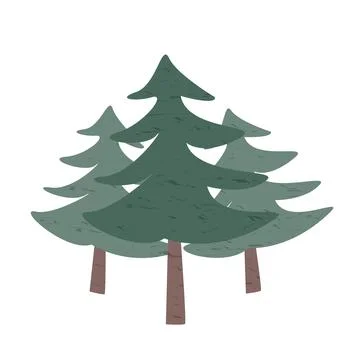 Nature forest tree pattern cartoon illustration Stock Illustration