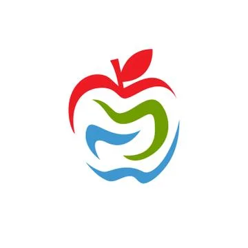 Nature graphic Abstract Apple Vector Design icon Illustration Stock Illustration