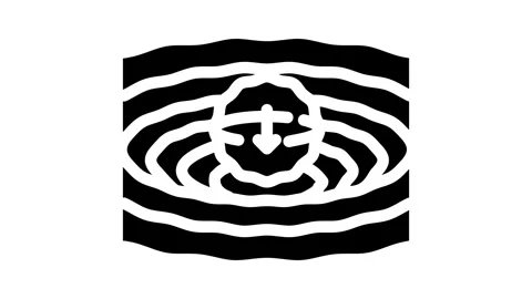 The nature of gravity unsolved mystery glyph icon animation Stock Footage 326738830