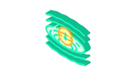 The nature of gravity unsolved mystery isometric icon animation Stock Footage 327283522