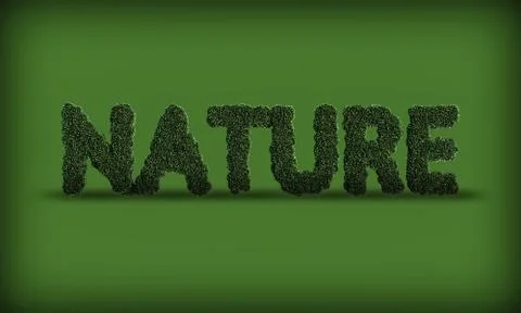 Nature Green Backround Text Stock Illustration
