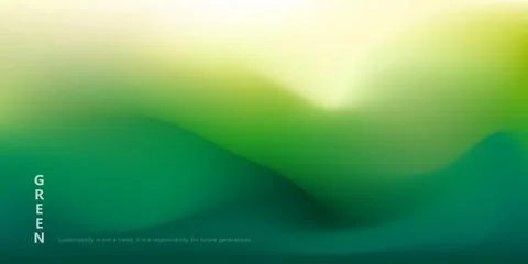 Nature green gradient abstract background. Vector smooth fluid blur wave text Stock Illustration