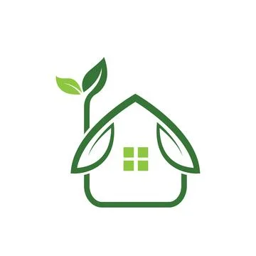 Nature green  house icon vector illustration concept design Stock Illustration
