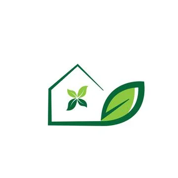 Nature green  house icon vector illustration concept design Stock Illustration