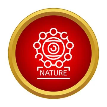 Nature icon depicting molecule and organic structure Stock Illustration