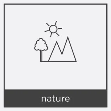 Nature icon isolated on white background Stock Illustration
