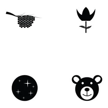 Nature icon set Illustrazione stock