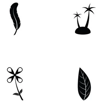 Nature icon set Stock Illustration